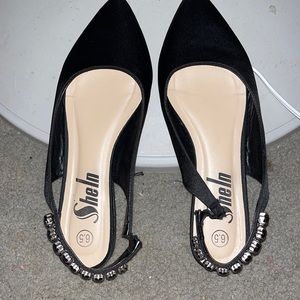 Brand new sling back flats with jewels super cute pointy perfect for the office